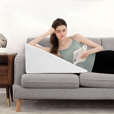 Bed Wedge Pillow with Memory Foam Top  Wedge Pillow for Snoring, Neck Pillow for Pain Relief, Shoulder Pain, Back Pillow for Sitting in Bed, Heartburn Relief (W 74 x L 75 cm, Large: 12")