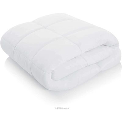 Vital White Stripe Microfiber Quilt 85 Gsm White (Full - W 200 x L 200)