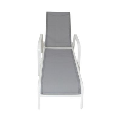 Aluminum Adjustable Sunbed simple style for pool in white and grey（1 piece only）（（