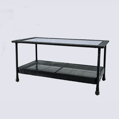 Glass & Rattan Rectangle Table