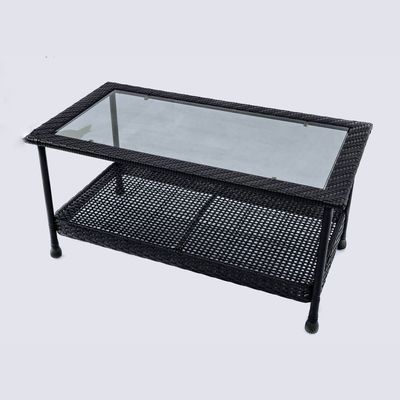 Glass & Rattan Rectangle Table