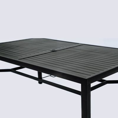 Aluminum Outdoor Dining Table Brown