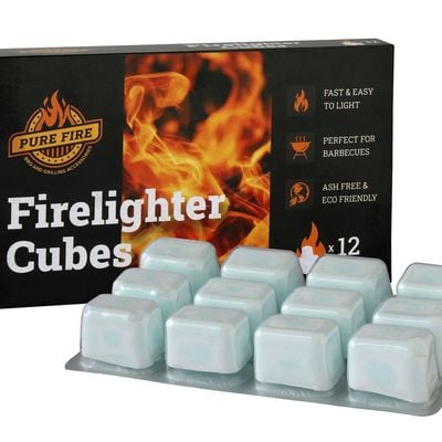 Pure Fire White Paraffin Lighter cubes - Pack of 12