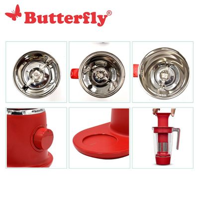 Butterfly SPECTRA 750 Mixer Grinder - 750W, 4 Jars, Ultra-Powerful Motor, Red