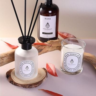 Modern Home Fragrance White Peach Oolong Diffuser Candle