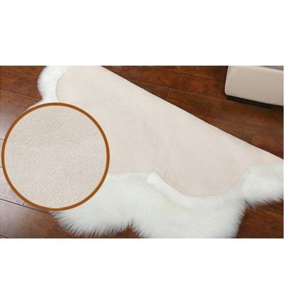 Super Soft Rabbit Fur Flower Design Living Room Carpet With Anti Slip Bottom (Size 80CM)