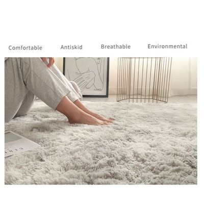 Modern Wool Fluffy Floor Mat Carpet with Anti slip High Pile Bottom with Upgraded Foam (Size 120-160CM)