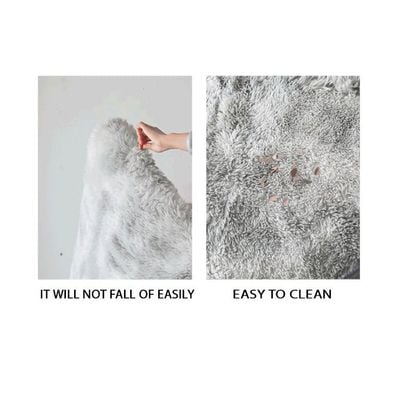 Modern Wool Fluffy Floor Mat Carpet with Anti slip High Pile Bottom with Upgraded Foam (Size 120-160CM)