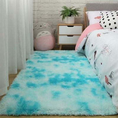 Modern Wool Fluffy Floor Mat Carpet with Anti slip High Pile Bottom with Upgraded Foam (Size 120-160CM)