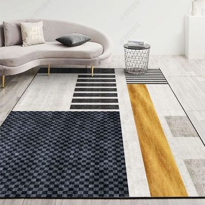 Non Slip Modern Area Rug Floor Carpet Made With High Quality Crystal Velvet With Soft Hand feel Material For Indoor Living Room Dining Room Bedroom With Beautiful Print (Size 120-160CM)