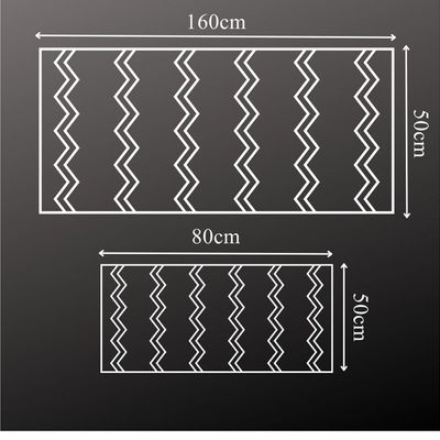 2 PCS Set Large Kitchen Mats With Thick Non Slip Bottom For Kitchen Floor With Beautiful Design (50-80CM And 50-160CM)