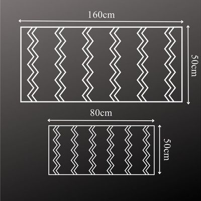 2 PCS Set Large Kitchen Mats With Thick Non Slip Bottom For Kitchen Floor With Beautiful Design (50-80CM And 50-160CM)