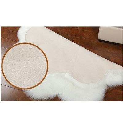 Super Soft Rabbit Fur Flower Design Living Room Carpet With Anti Slip Bottom (Size 80CM)