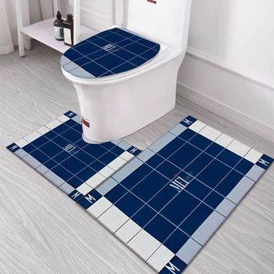 3 PCS Set Of Non Slip Bathroom Rug Made With Soft Material Which Fit Around Most Toilets With Beautiful Design