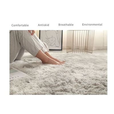 Modern Wool Fluffy Floor Mat Carpet with Anti slip High Pile Bottom with Upgraded Foam (Size 120-160CM)