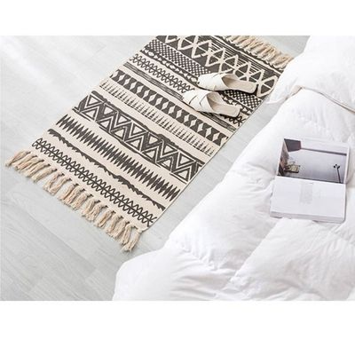 Ethnic Style Handwoven Tassel Carpet For Living Room Bedroom (Size 60-90CM)