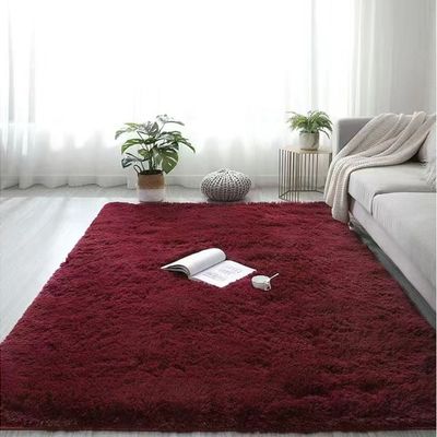 Modern Wool Fluffy Floor Mat Carpet with Anti slip High Pile Bottom with Upgraded Foam (Size 120-160CM)