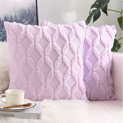 2 PCS Of Throw Pillow With Extra Comfort And Fluffy Material With Soft Hand feel