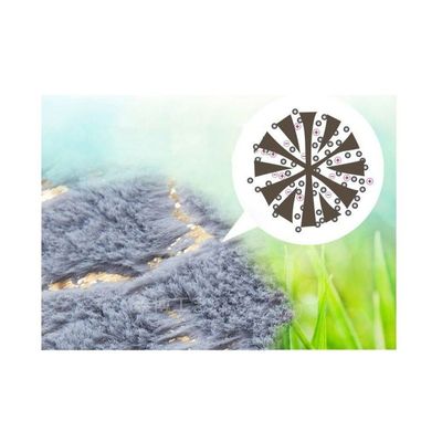 Super Soft Rabbit Fur Round Living Room Carpet With Water Proof Material And Anti Slip Bottom (Size 80CM)