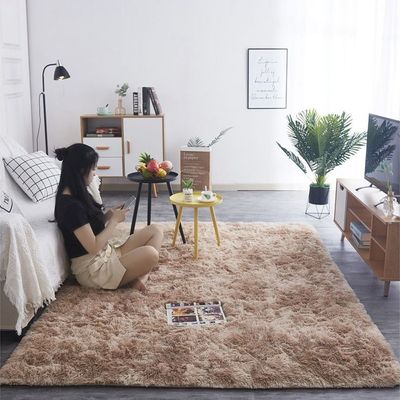 Extra Soft Tie Dyed Living Room Faux Fur Fluffy Carpet With Antislip Bottom (Size 120-160CM)