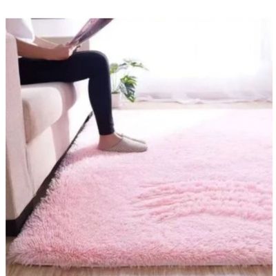 Modern Wool Fluffy Floor Mat Carpet with Anti slip High Pile Bottom with Upgraded Foam (Size 120-160CM)