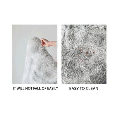 Modern Wool Fluffy Floor Mat Carpet with Anti slip High Pile Bottom with Upgraded Foam (Size 120-160CM)