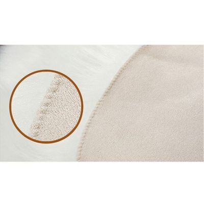 Super Soft Rabbit Fur Round Living Room Carpet With Anti Slip Bottom (Size 80CM)