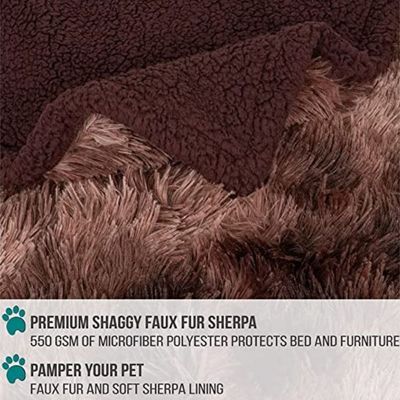 Comfortable Ultra Soft Pet Blanket With Self Warming Soft Cushion with Fleece Hand feel