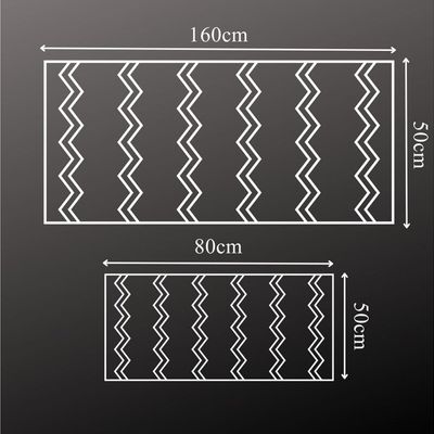 2 PCS Set Large Kitchen Mats with Thick Non-Slip Bottom for Kitchen Floor with Beautiful Design (50-80CM And 50-160CM)