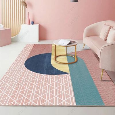 Non Slip Modern Area Rug Floor Carpet Made With High Quality Crystal Velvet With Light Luxury Material For Indoor Living Room Dining Room Bedroom With Beautiful Print (Size 120-160CM)