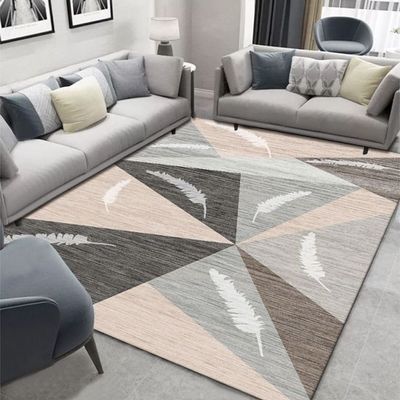 Non Slip Modern Large Area Rug Floor Carpet Made With High Quality Crystal Velvet With Light Luxury Material For Indoor Living Room Dining Room Bedroom With Beautiful Print (Size 140-200CM)