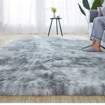Extra Soft Tie Dyed Living Room Faux Fur Fluffy Carpet With Antislip Bottom (Size 120-160CM)