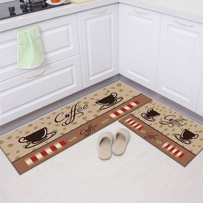 2 PCS Set Large Kitchen Mats Non Slip Area Rugs For Kitchen Floor With Beautiful Design (50-80CM And 50-160CM)