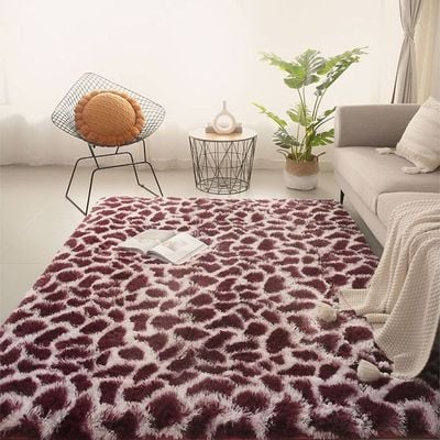 Modern Wool Fluffy Floor Mat Carpet with Anti slip High Pile Bottom with Upgraded Foam (Size 120-160CM)