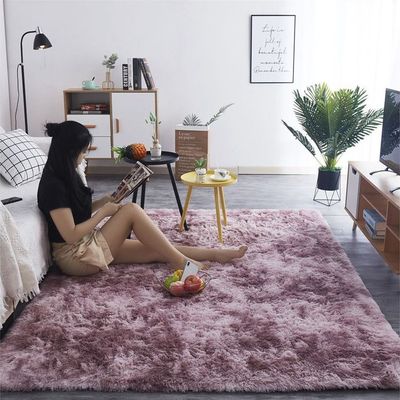 Extra Soft Tie Dyed Living Room Faux Fur Fluffy Carpet With Antislip Bottom (Size 120-160CM)