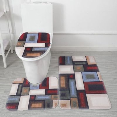 3 PCS Set Of Non Slip And Absorbent Bathroom Rug Made With Soft Material Which Fit Around Most Toilets With Beautiful Design.