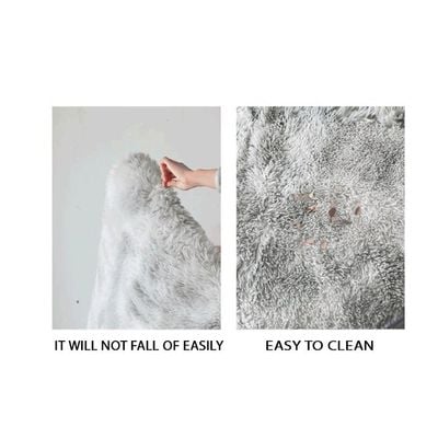 Modern Wool Fluffy Floor Mat Carpet with Anti slip High Pile Bottom with Upgraded Foam (Size 120-160CM)