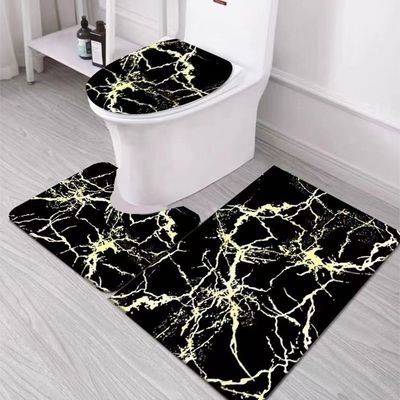 3 PCS Set Of Non Slip Bathroom Rug Made With Soft Material Which Fit Around Most Toilets With Beautiful Design.