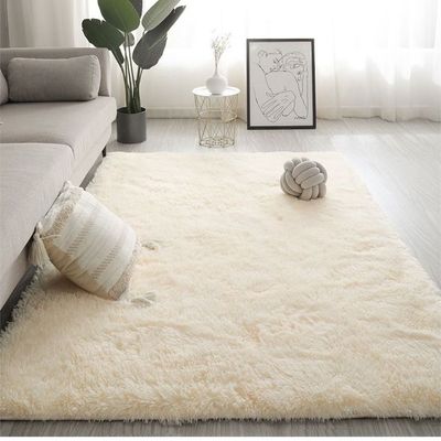 Modern Wool Fluffy Floor Mat Carpet with Anti slip High Pile Bottom with Upgraded Foam (Size 120-160CM)
