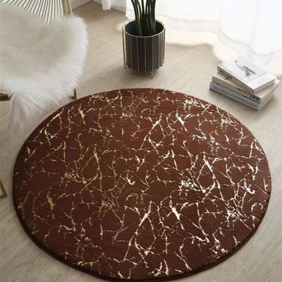 Super Soft Rabbit Fur Round Living Room Carpet With Water Proof Material And Anti Slip Bottom (Size 80CM)