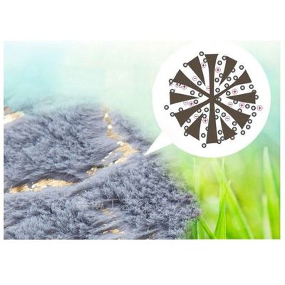 Super Soft Rabbit Fur Round Living Room Carpet With Water Proof Material And Anti Slip Bottom (Size 80CM)