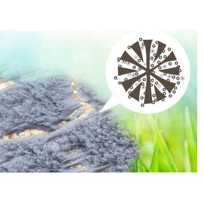 Super Soft Rabbit Fur Round Living Room Carpet With Water Proof Material And Anti Slip Bottom (Size 80CM)