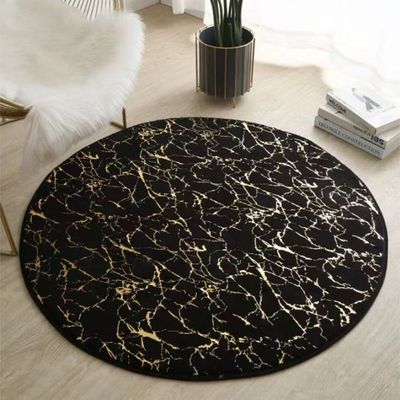 Super Soft Rabbit Fur Round Living Room Carpet With Water Proof Material And Anti Slip Bottom (Size 80CM)