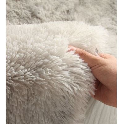 Modern Wool Fluffy Floor Mat Carpet with Anti slip High Pile Bottom with Upgraded Foam (Size 120-160CM)