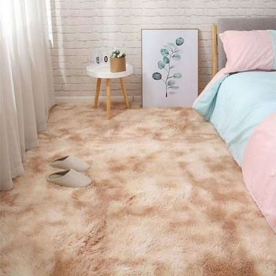 Modern Wool Fluffy Floor Mat Carpet with Anti slip High Pile Bottom with Upgraded Foam (Size 120-160CM)