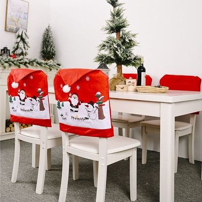 Set Of 2 Decorative Christmas Chair Cover With Standard Size.