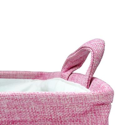 Printed Laundry Basket Pink/White