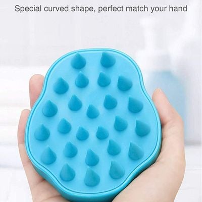 Multi-Use Hair Washing Shampoo Brush Blue