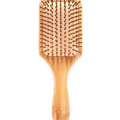 Square Shape Wooden Hair Brush Beige