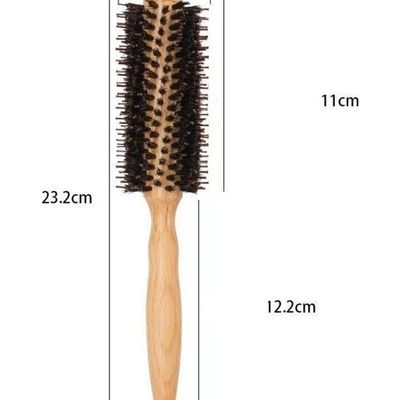 Roller Hair Brush With Wooden Hand Beige/Black